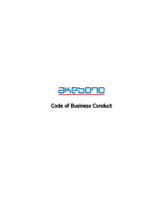 Akebono Brake Corporation Code of Business Conduct
