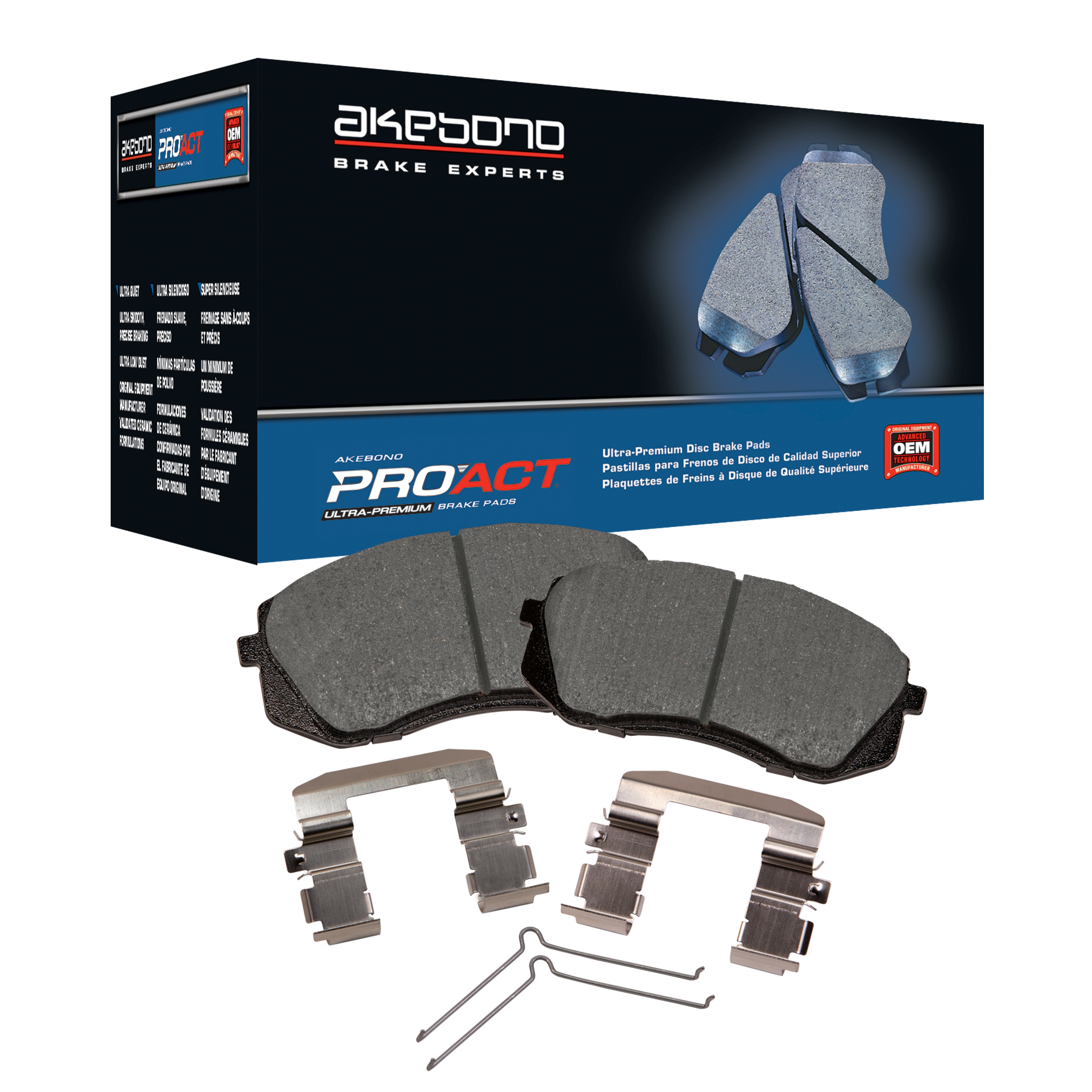 Akebono ACT906A Proact Ultra Premium Ceramic Disc Brake Pad kit 